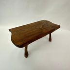 Brutalist Solid Wood Side Table, 1970’S thumbnail 11