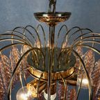 Vintage Kroonluchter – Rosé Leaves – Glas thumbnail 3