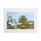 Offset Litho Naar Banksy Bird And Grenade 107/150 thumbnail 2