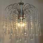 Transparante Grote Xl Murano Teardrop Kroonluchter Hanglamp Chrome Frame thumbnail 2