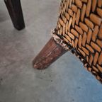 4 Art Deco Colonial Stijl Fauteuils Rotan thumbnail 15