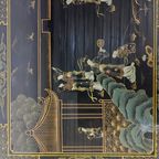 Vintage Chinese Salontafel / Oosterse Koffietafel (lakmeubel) Chinoiserie /traditioneel Tafereel thumbnail 5