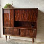 Retro Vintage Mid-century Dressoir,high-board,mid-board,barkast thumbnail 2