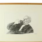 Grote Houtskool Tekening Pleitende Advocaat Kunst Driesschaert 1974 thumbnail 7