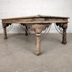 Grote Antieke Indische Tafel thumbnail 11