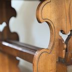 Antique German / Alpine Trestle Table With Drawer thumbnail 4