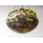 Vintage Hanglamp Met Grote Glazen Schaal Aan Kettingen thumbnail 6