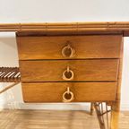 1950'S Louis Sognot Bamboo Desk thumbnail 11