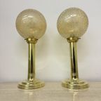 Set Of 2 Large Globe Glass Table Lamps , 1970S thumbnail 23