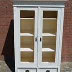 Oud Grenen Kledingkast Wit Geschilderd thumbnail 5