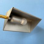 Mid Century Messing Bureaulamp - Tafellamp In Bauhaus-Stijl - Gouden Lamp thumbnail 10