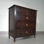 Particularly Cool English Chest Of Drawers / Chest Of Drawers. Dated (charles 2 Era). Made Of Sol thumbnail 17