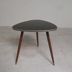 Driehoekige Vintage Bijzettafel, Salontafel Op Drie Poten thumbnail 4