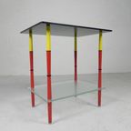 Arlecchino Tafel Met 2 Glasplaten In De Stijl Van Edoardo Poli, Jaren 50 thumbnail 4