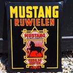 Emaille Bord Van Mustang Rijwielen Van Gebr. De Geeter Assen thumbnail 2