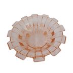 Vintage Art Deco Schaal Roze Persglas, Jaren '20 thumbnail 3