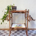 Jaren 60 Etagere Plantentafel Bamboe En Keramiek thumbnail 10