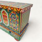 Folk Art Wedding Chest, Hand Painted, Central/Eastern Europe thumbnail 9