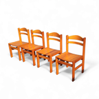 4 X Pine Dining Chair 1970s thumbnail 3