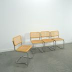 Italiaanse Webbing Set Stoelen Met Chromen Buisframe thumbnail 4
