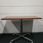 Vintage Jaren 60-70 Verrijdbare Bijzettafel Tv Tafel (Fineer Chroom) thumbnail 6