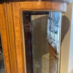 Ovale Vitrinekast Met Bol Glas, Messing Klauwpoten, 150 Cm Hoog thumbnail 10