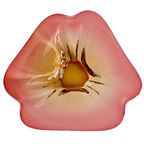 Mid-century Glazen Schaal Roze Geel Glas Tsjechoslowakije 1960 thumbnail 4