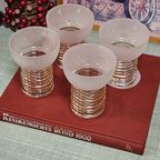 Art Deco Waterglazen/Sapglazen Gouden Randje (Set Van Vier) thumbnail 4