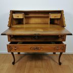 Brocante, Vintage Secretaire, Ladekast, Landelijk Bureau 808 thumbnail 5