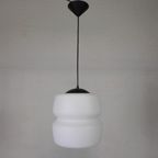 Vintage Hanglamp Met Opaline Glazen Bol, Jaren 60 thumbnail 4