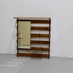 Vintage Garderobe, Kapstok, Spiegel - Hout, Jaren '60 thumbnail 4