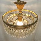 Kroonluchter Vintage Kristallen Hollywood Regency Hanglamp 2 thumbnail 6