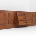 Vintage Brutalist Teak Houten Dressoir Jaren 60 thumbnail 12