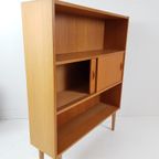 Vintage Deense Eiken Fineer Wandkast | Kast Schuifdeuren thumbnail 10