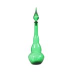 Enorme Groene Glazen Karaf Genie Bottle Empoli Italy 63cm thumbnail 5