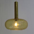 Vintage Hanglamp - Messing Amberkleurig Jaren '70 | 01040 thumbnail 6