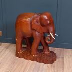 Antieke Grote Houten Olifant thumbnail 8