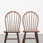 Set Van 10 Houten Vintage Windsor Spijlen Stoelen Uit De Jaren ’70 In Engelse Stijl thumbnail 5