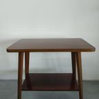 Vintage Plantentafel Bijzettafel Trolley Met Messing Inlay En Wieltjes thumbnail 16