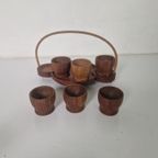 Mid Century Teak Eierdopjes Vintage Design thumbnail 5