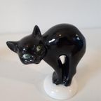 Goebel Porcelein Black Cat Zwarte Kat Beeldje thumbnail 3