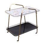 Trolley Jaren 50 – Messing En Decoratief Glas - (mc49) thumbnail 2