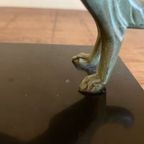 Boekensteunen Barzoihonden Windhonden Art Deco Gesigneerd Roux Frans thumbnail 12