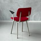 Revolt Stoel Friso Kramer Vintage Ahrend Rood Stof Kvadrat thumbnail 6