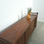 Hout Met Bamboe Dressoir Met Lades, Vintage Sideboard thumbnail 7