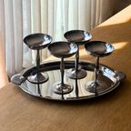 Set Of 4 Silver-Plated Tall Goblets thumbnail 7