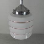 Vintage Hanglamp Met Glazen Kap Model Lampion, Jaren 50 thumbnail 8