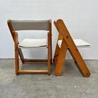 2 (of Meer) Vintage Grenen Klapstoel Kontiki - IKEA Stof Nw thumbnail 8