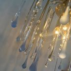 Murano Blauwe Teardrop Kroonluchter Vintage Kristal thumbnail 3
