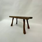 Brutalist Solid Wood Side Table, 1970’S thumbnail 15